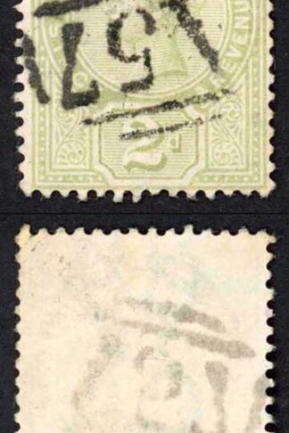 Jamaica SG28 2d Green (toned) Morant Bay A57 Pmk
