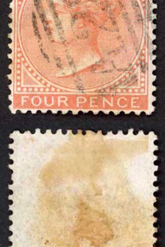 Jamaica SG11a 5d Red-orange Wmk CC Annotto Bay A28 Pmk