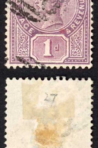 Jamaica SG27 1d Purple and Mauve Vere A78 Pmk