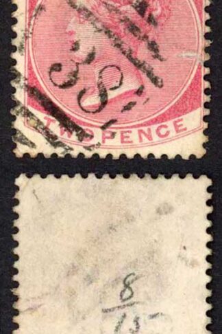 Jamaica SG9 2d Rose Wmk CC Ewarton A38 Pmk