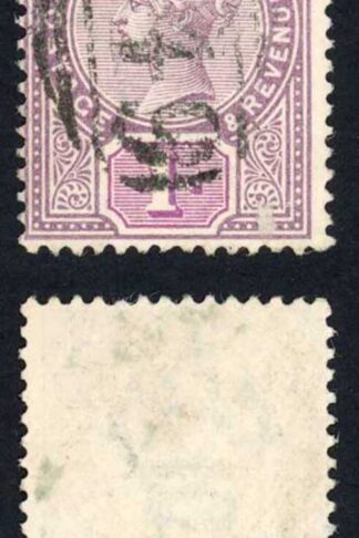 Jamaica SG27 1d Purple and Mauve A49 Pmk