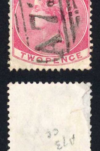 Jamaica SG9 2d Rose Wmk CC (thin) St Anns Bay A73 Pmk