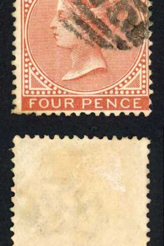 Jamaica SG22a 4d Red-brown Wmk CA Savanna-La-Mar A75 Pmk