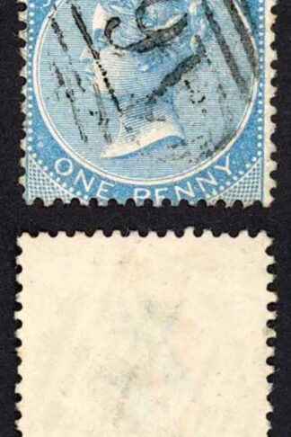 Jamaica SG1b 1d Blue Wmk Pineapple Port Maria A66 Pmk