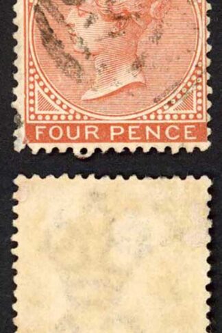 Jamaica SG22b 4d red-brown Wmk CA Port Maria A66 Pmk