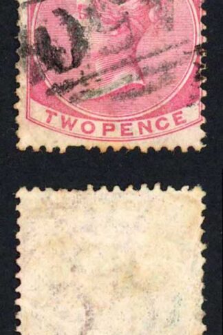 Jamaica SG9 2d Rose Wmk CC (crease) Little River A50 Pmk
