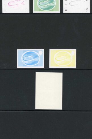 Dominica SG495 5c Needlefish Imperf Pair and Progressive Proofs U/M