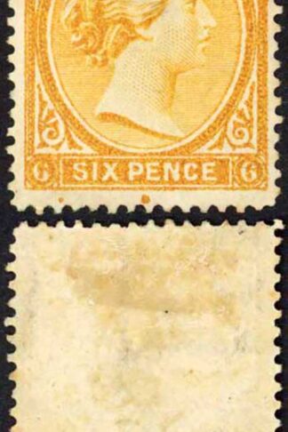 Falkland Is SG34 6d Yellow Wmk CA  M/M  Cat 75 pounds