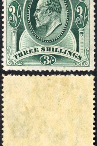 Falkland Is SG49b KEVII 3/- Deep Green M/M Cat 160 pounds