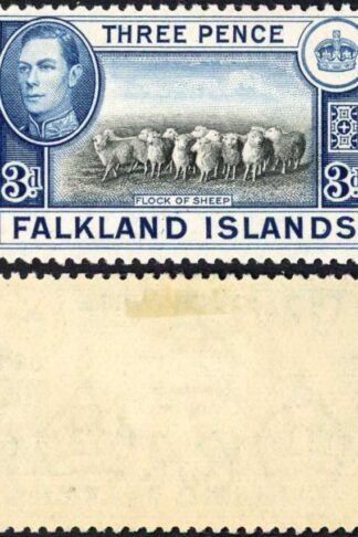 Falkland Is SG153a 3d Black and Deep Blue M/M  Cat 19 pounds