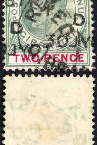 Gibraltar SG58a 2d Wmk Mult Crown Chalky Paper Cat 19 pounds