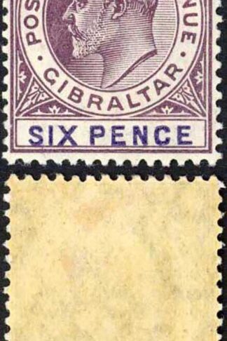 Gibraltar SG60a 6d Dull  Purple and Violet Chalky Paper Fresh M/M Cat 38 pounds