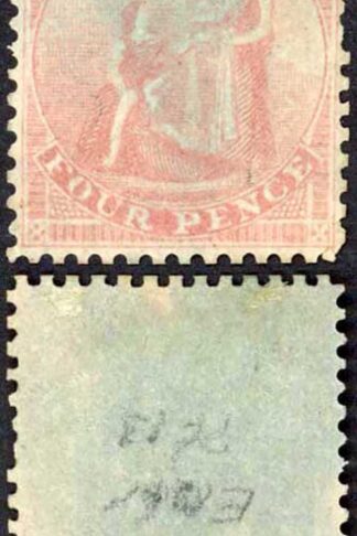 Nevis SG2 4d Rose on Bluish paper Mint (no gum) Cat 180 pounds