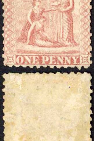 Nevis SG1 1d Dull lake on Greyish paper Mint (Hinge remainders) Cat 120 pounds