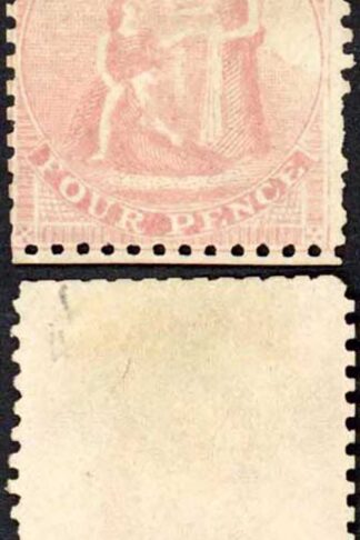 Nevis SG2 4d Rose on Greyish paper Mint (no gum) Cat 180 pounds