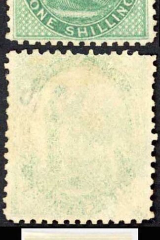 Nevis SG4 1/- Green on Greyish paper Mint (no gum) Cat 350 pounds