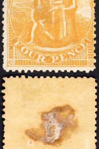 Nevis SG18 4d Orange-yellow Litho M/M (mark on reverse) Cat 180 pounds