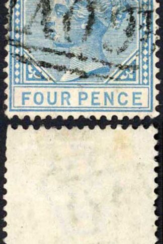 Nevis SG30 4d Blue used (clipped perfs top right) Cat 50 pounds