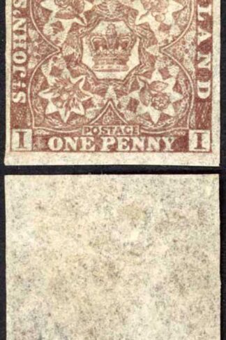 Newfoundland SG16 1d Chocolate-brown Mint (no gum) Cat 350 pounds