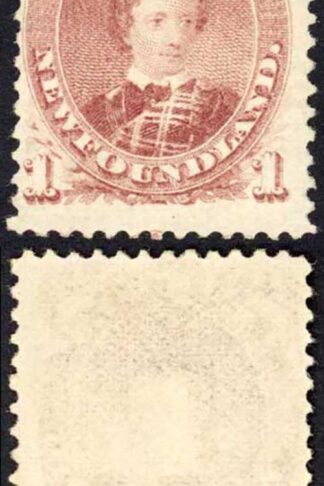 Newfoundland SG35 1c Brown-purple type II M/M Cat 150 pounds