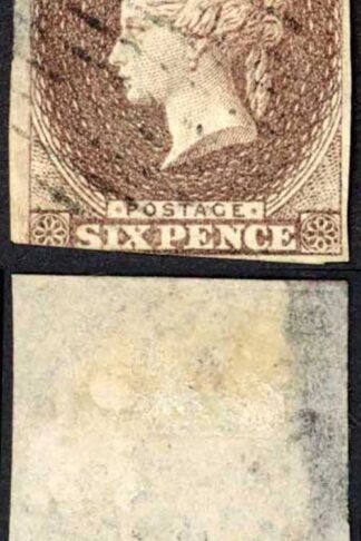Ceylon SG6a 6d Brown (THIN) Cat 550 pounds