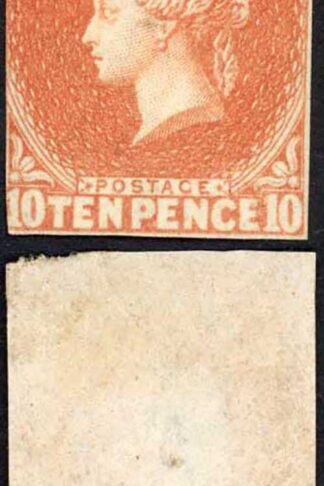 Ceylon SG9 10d Dull Vermilion Mint (no gum) Cat 900 pounds