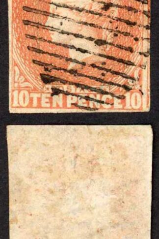 Ceylon SG9 10d Dull Vermilion Fine Four margins Cat 350 pounds