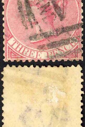 Ceylon SG62 3d Carmine-Rose Perf 14 Cat 50 pounds