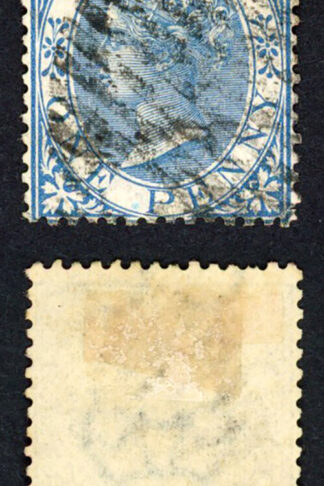 Ceylon SG61 1d Blue Perf 14 Cat 13 pounds