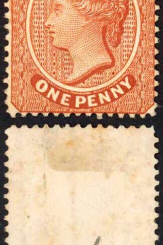 Turks SG55 1d Orange-brown Wmk CA (reversed) M/M Cat 100 pounds