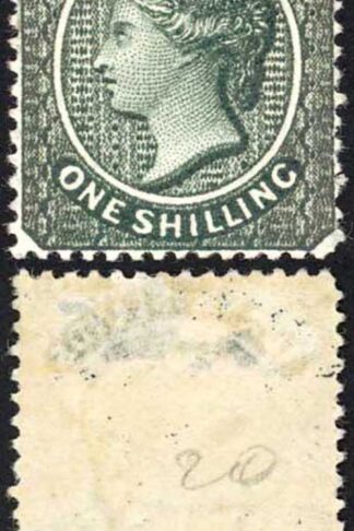 Turks SG52 1/- Slate-green Wmk CC (sideways) M/M Cat 225 pounds