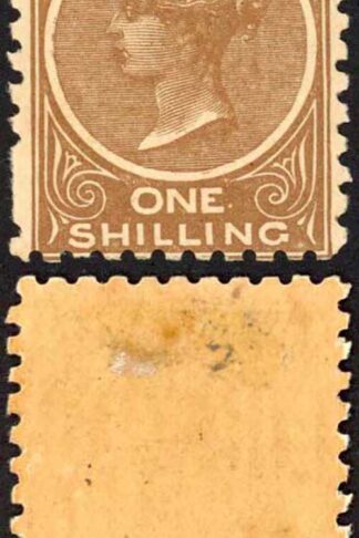 Fiji SG64 1/- Pale Brown Perf 10 M/M (brown gum) Cat 90 pounds