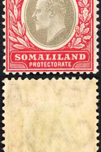 Somaliland SG46 1d Grey-black and red Wmk Mult CA M/M Cat 29 pounds