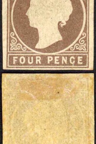 Gambia SG2 4d Pale Brown No Wmk Four Margins M/M Cat 500 pounds