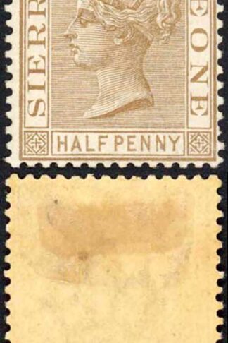 Sierra Leone SG23 1/2d Brown Wmk CA Perf 14 M/M Cat 50 pounds
