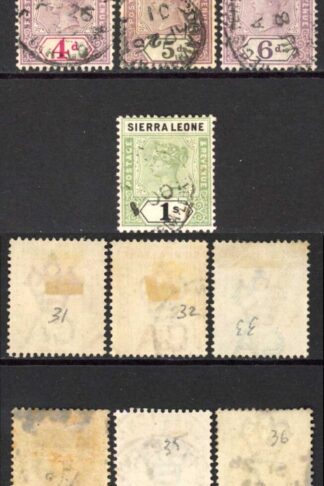 Sierra Leone SG41/50 QV set to 1/- used Cat 140.25 pounds