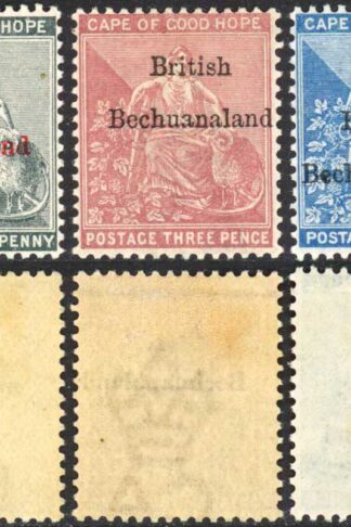 Bechuanaland SG1/3 Wmk CC/CA Set of 3 M/M Cat 193 pounds