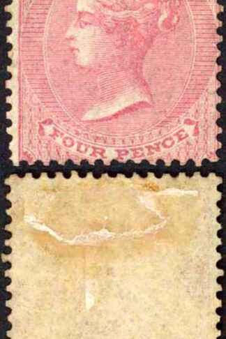 Mauritius SG48 4d Rose No Wmk M/M Cat 450 pounds