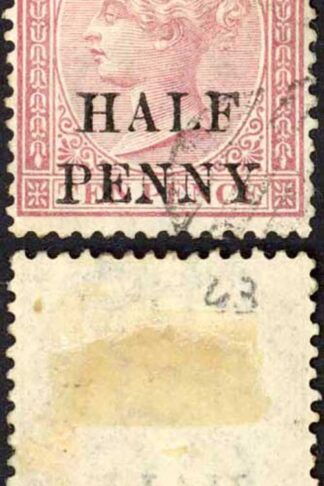 Mauritius SG77 1/2d on 10d Maroon Cat 32 pounds