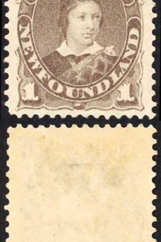 Newfoundland SG44 1c Dull Grey-brown Perf 12 M/M Cat 60 pounds