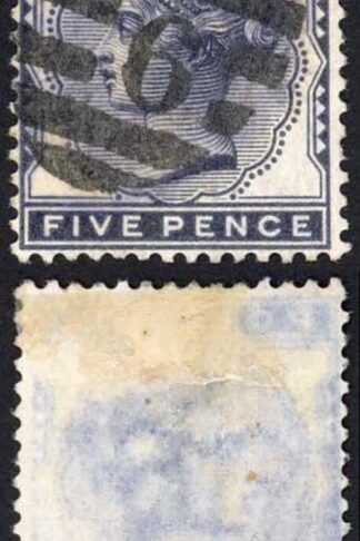 SG169 5d indigo wmk crown Cat 175 pounds