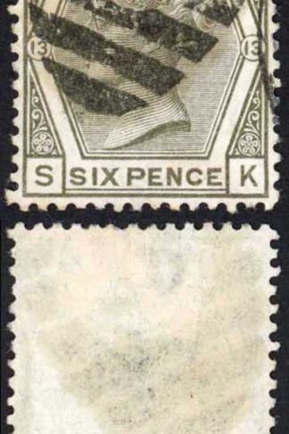 SG147 6d grey plate 13 Cat 90 pounds