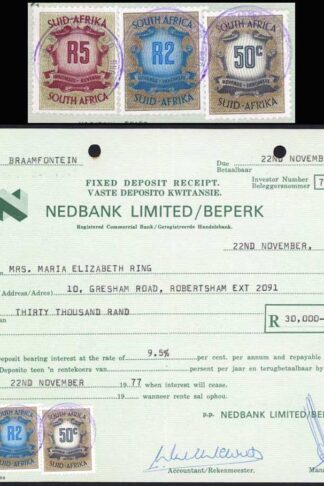 South Africa Revenue BF137 BF141 and BF143 on a document