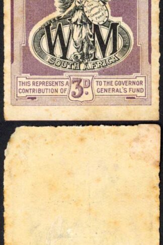 1917 The GOVERNOR GENERALS FUND SOUTH AFRICAN WAR MARKET 3d