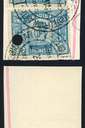 South Africa BF79 Five Pound Blue Pair on piece