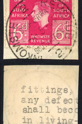 South Africa BF35 6d Red on piece