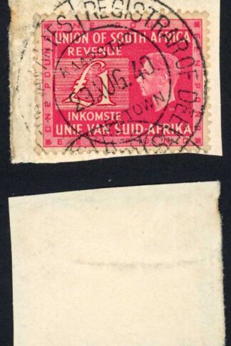 South Africa BF45 One Pound Red on Piece