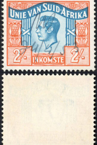 South Africa BF71 2/- orange and blue