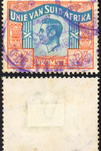 South Africa BF71 2/- orange and blue