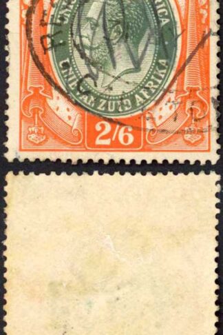 South Africa BF6 2/6 Orange and Dull Green